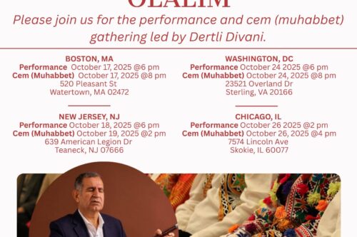 Dertli Divani Baba ile “Muhabbet-Dinleti ve Cem” lerde Gönülleri birleyelim.